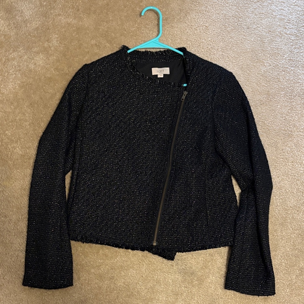 LOFT Black Textured Blazer
